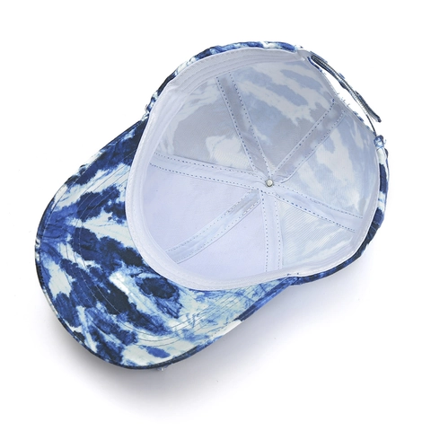 Gorra de Béisbol de Algodón Tie-Dye para Adultos Protección Solar Colorida Verano Aire Libre Ajustable Moda Hip Hop Streetwear