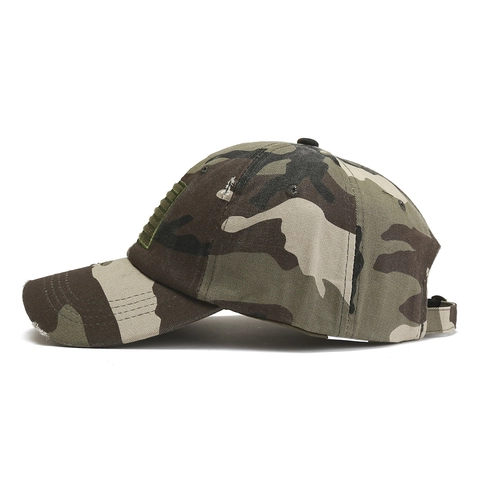 Cappellino da Baseball in Cotone Effetto Usurato Vintage Con Patch Bandiera Americana Stile Tattico Militare Berretto per Uomo Donna