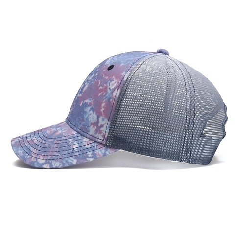 Unisex Tie Dye Mesh Baseballkappe Atmungsaktive Trucker Hut Verstellbare Sommer Sonnenschutz Outdoor Sport Snapback Cap