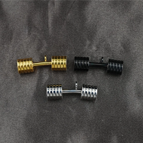 Vintage Stainless Steel Dumbbell Pendant Only Without Chain For Men Women Fitness Hip Hop Gym Theme Accessory Jewelry