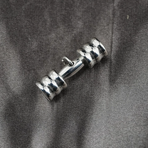 Stainless Steel Dumbbell Pendant Necklace For Men Women Fitness Gym Jewelry Sporty Hip-Hop Box Chain Dumbbell Pendant Jewelry