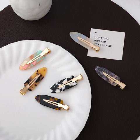 Vintage Marmeren Patroon Acryl Krokodillen Haarclips Voor Dames Geen Knik Make-Up Styling Haarpelden Mode Haaraccessoires