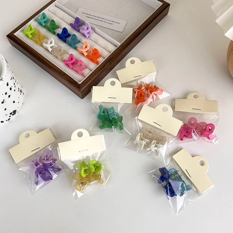 Mini Pinze per Capelli in Acrilico Opaco Design Incrociato Semplice e Dolce Piccoli Fermagli per Capelli Accessori per Capelli Donna Ragazza