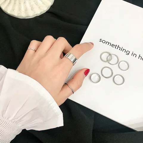 Minimalist Alloy Geometric Stackable Knuckle Rings For Women Fashion Gold Silver Plated Finger Jewelry Multiple Styles Gift