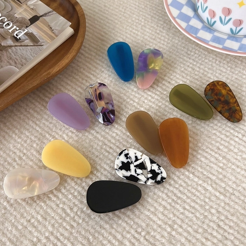 Koreanische Acryl Wassertropfen Haarklammern Für Damen Süße Entenschnabel Clips Frische Pony Seiten Haarnadeln Mode Kopfschmuck