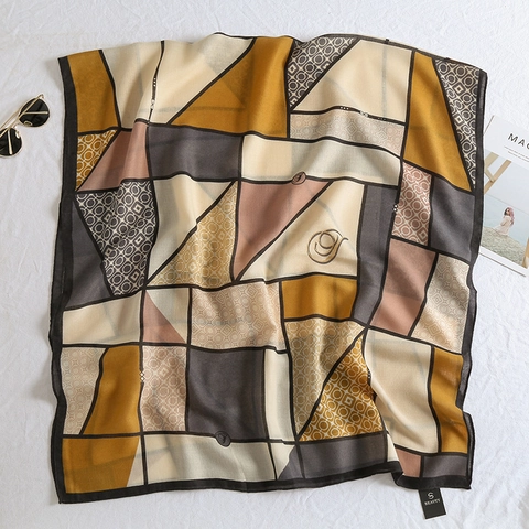Dames Geometrisch Blokpatroon Polyester Sjaal Winter Warm Oversized Zachte Sjaal Wrap Elegante Pashmina Voor Dagelijks Gebruik