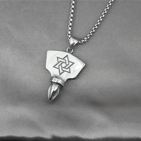 Collana Con Pendentif Stella Di David In Acciaio Al Titanio Vintage Design Industriale A Croce Testa Di Cacciavite Gioielli Unisex Retro