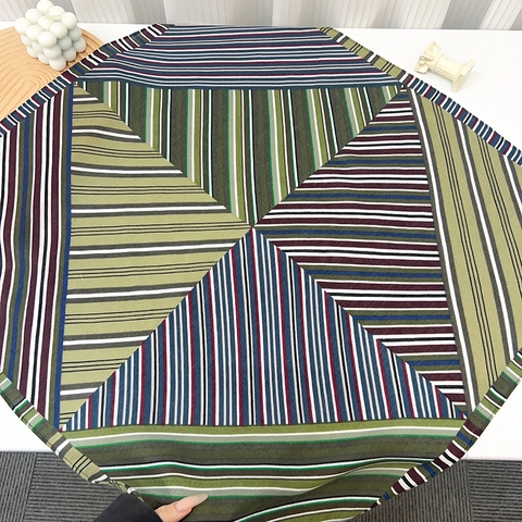 Pañuelo Cuadrado para Mujer con Estampado de Espiga Poliéster Líneas Geométricas Bufanda Decorativa Vintage de Rayas Accesorio de Moda Elegante Pañuelo para la Cabeza