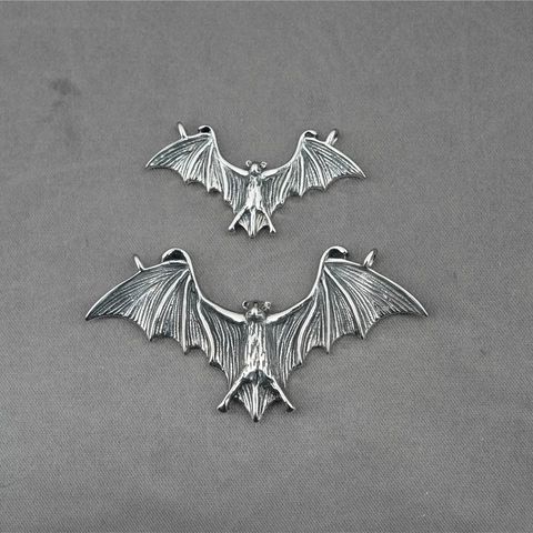 Gothic Bat Wings Pendant Titanium Steel Punk Streetwear Vintage Animal Jewelry Findings For Men Women Sweater Chain Accessorie