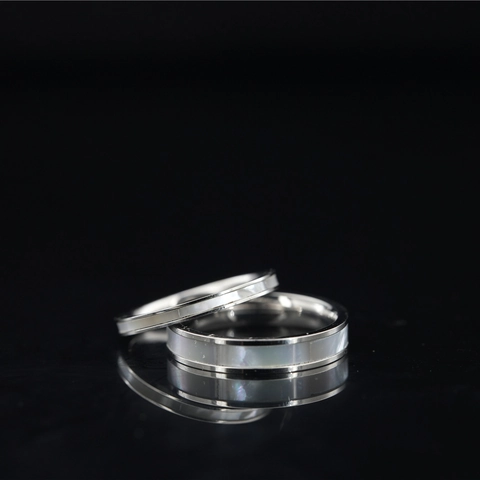 Minimalistischer Edelstahl Ring Mit Künstliche Perle Muschel Einlage Für Herren Und Damen Unisex Pärchen Mode Schmuck Fingerring