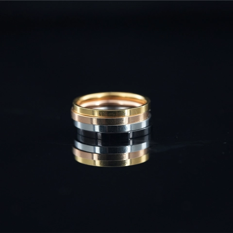 Anello Unisex in Acciaio al Titanio Minimalista Semplice Fascia Liscia Lucida Geometrica Vintage Gioielli di Moda Accessorio