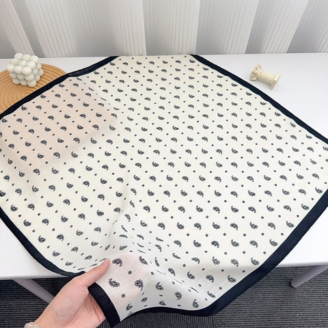 Vintage Paisley Polyester Vierkante Sjaal Voor Dames Lichte Halsdoek Hoofddoek Haarband Accessoire Voor Dagelijks Gebruik