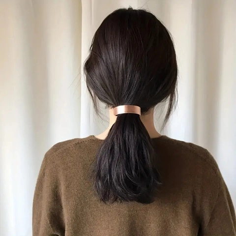 Minimalistische Geborsteld Metaal Haarklem Boog Barrette Grote Paardenstaart Houder Sterke Veerclip Accessoire Vrouwen
