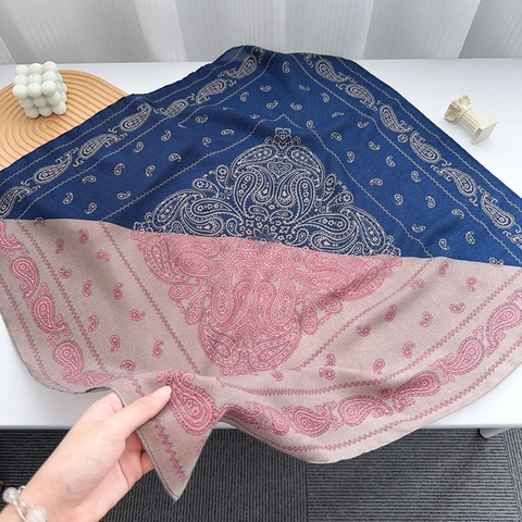 Dames Vintage Paisley Vierkante Sjaal Zachte Polyester Satijn Stof Elegant Cashew Patroon Halssjaal Bandana Sjaal Accessoire