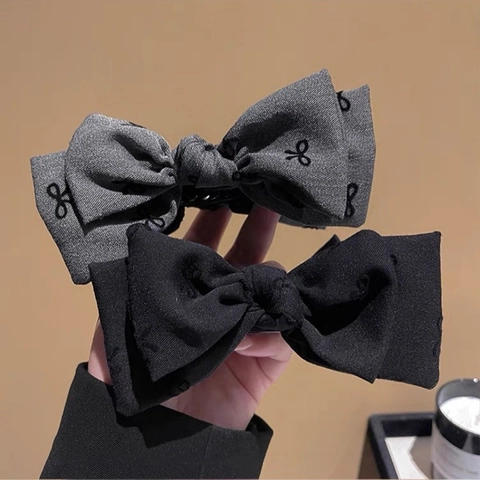 Pinza per Capelli con Fiocco Vintage per Donna Ragazze Elegante Fiocco in Tessuto Molla per Capelli Accessori per Capelli