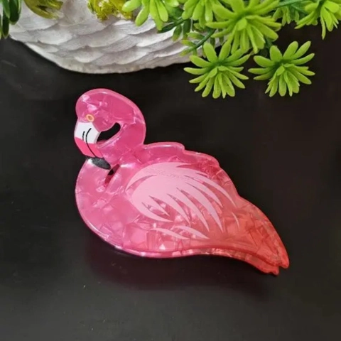 Simpatica Molletta per Capelli a Fenicottero per Donna Ragazze in PVC a Forma di Animale Dolce Fermaglio per Capelli Festa Quotidiana Accessorio