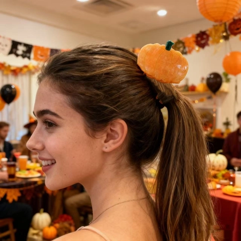 Pinzas para el Cabello de PVC con Forma de Verdura Creativa Brócoli Seta Tomate Calabaza Accesorios de Moda para Mujer
