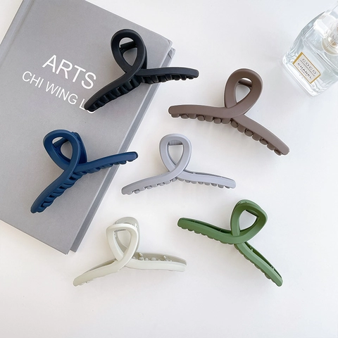 Elegante Molla per Capelli Opaca per Donna Stile Coreano Semplice in Plastica Grande Fermaglio per Capelli Antiscivolo Accessorio per Uso Quotidiano