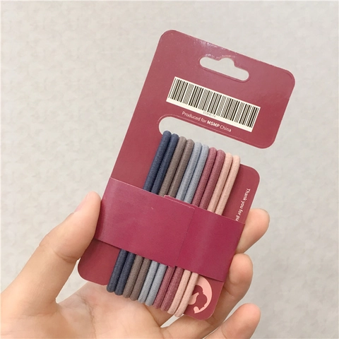 MSMP Juego de Gomas para el Pelo de Alta Elasticidad Coloridas y Finas para Mujeres y Niñas Estilo Coreano Dulce Accesorios para Coleta
