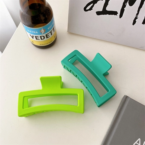 Extra Große Matte Haarklammer Für Damen Rechteckige Hohle Haarkralle Acetat Shark Clip Haarspange Styling Tool Accessoire