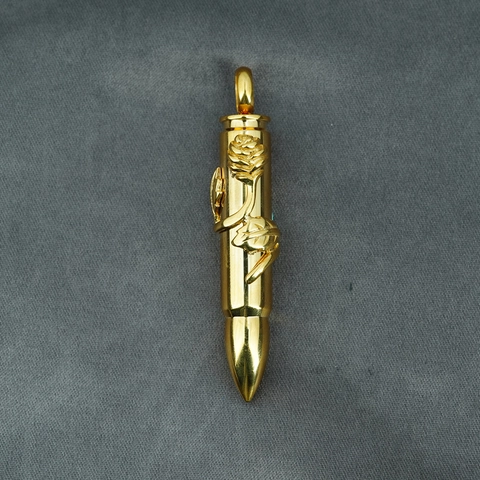 Men's Punk Stainless Steel Bullet Pendant Necklace Gothic Eagle Scorpion Relief Decorative Jewelry Accessory For Daily Party