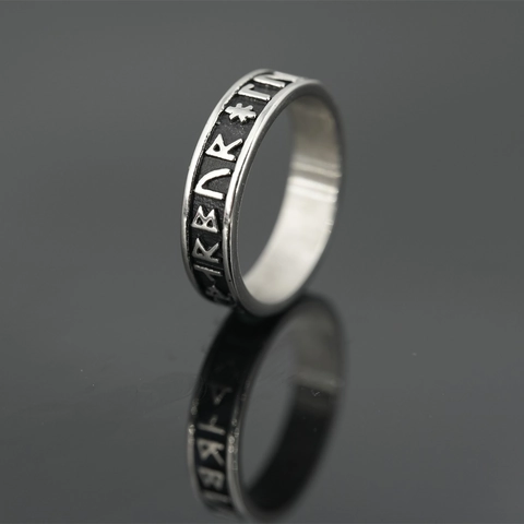 Anello in Acciaio Inossidabile Vichingo Rune Sole Luna Stella Argento Antico Retro per Uomo Donna Gioielli Punk Banda Celeste