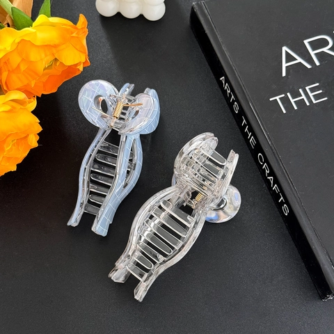Pinza per Capelli con Fiocco 3D in Acetato per Donna Moda Plaid Motivo Marmo Grande Fermaglio per Capelli Accessori per Capelli Versatili