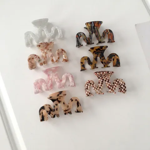 Vintage Zelluloseacetat Haarklammer Für Damen Minimalist Wellenmuster Haarkrallen Geometrische Schachbrett Haarschmuck Styling Zubehör