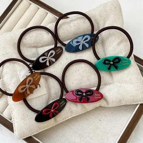 Elastici Per Capelli Con Fiocco In Stile Francese Vintage Con Strass Scrunchies Fatti A Mano Per Donna Decorazione Capelli Quotidiana