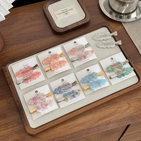 Nahtloser Celluloseacetat Haarclip In Wolkenform Für Damen Marmorwellenmuster Pony Entenschnabelclip Modisches Haaraccessoire