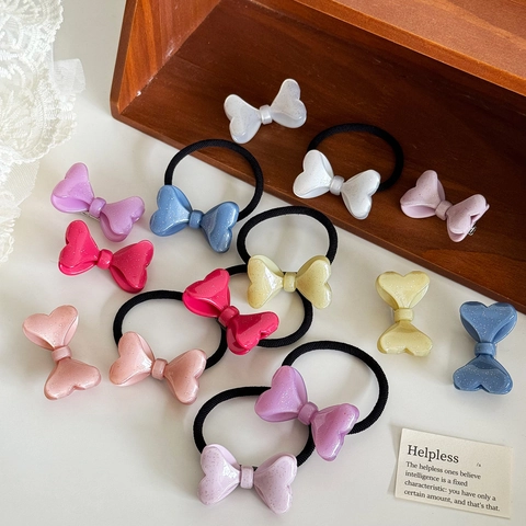 Dolce Fermaglio per Capelli con Fiocco in Acetato Brillantini Elastico per Capelli alla Moda Copricapo per Donna Accessori Quotidiani