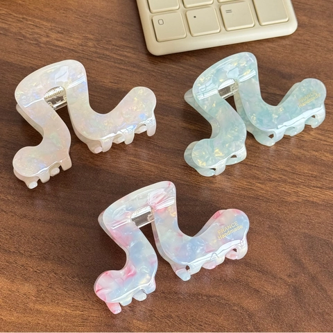 French Style Acetate Wave S-Shaped Hair Claw Clip For Women Large Versatile Geometric Shark Clip Daily Hair Accessories