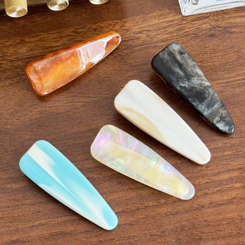 Acetate Marble Pattern Triangular Duckbill Hair Clip For Women Elegant Geometric Geometric Hair Accessories Hairpin