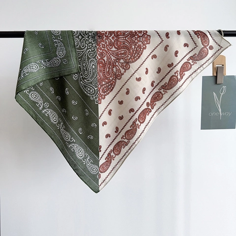 Dames Vintage Paisley Vierkante Sjaal Zachte Polyester Satijn Stof Elegant Cashew Patroon Halssjaal Bandana Sjaal Accessoire