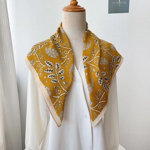 Vintage Paisley Print Vierkante Sjaal Polyester Satijnachtig Satijn Halssjaal Boheems Bloemig Haar Bandana Voor Dames Decoratieve Sjaal
