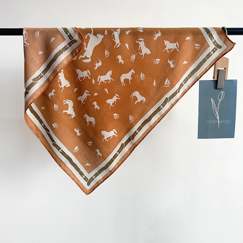 Dames Vintage Ruiterpaard Print Vierkante Sjaal Elegante Satijnachtige Polyester Nekwikkel Voor Dagelijkse Decoratie Kantoor Feest