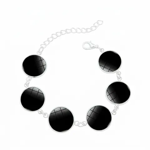 Braccialetto Vintage Time Gem Con Vetro Fatto a Mano e Catena in Lega Bracciale Rotondo Regolabile Regalo di Gioielli di Moda