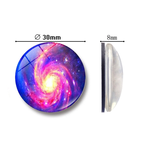 Solar System Galaxy Nebula Glass Fridge Magnets Cosmic Planet Creative Home Decor Magnetic Whiteboard Stickers