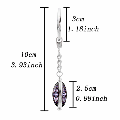 Rotating Dartboard Metal Keychain Zinc Alloy Glass Double Sided Creative Sporty Pendant Key Ring For Men Women Gift