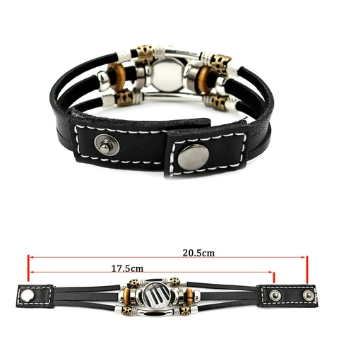 Retro Musikthema Klaviertasten Note Mehrlagiges Lederarmband Für Damen Herren Punk Geflochtenes Wickelarmband Schmuck Geschenk