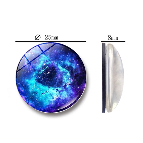 Galaxie Universum Nebel Glas Kühlschrankmagnete Kreative Runde Kristall Weltraum Dekorative Magnete Für Büro Whiteboard Zuhause Dekor