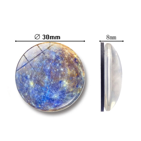 Sonnensystem Planet Glas Kühlschrankmagnete 30mm 3D Galaxie Erde Mond Mars Astronomie Dekorative Magnetische Whiteboard Aufkleber Für Zuhause Büro