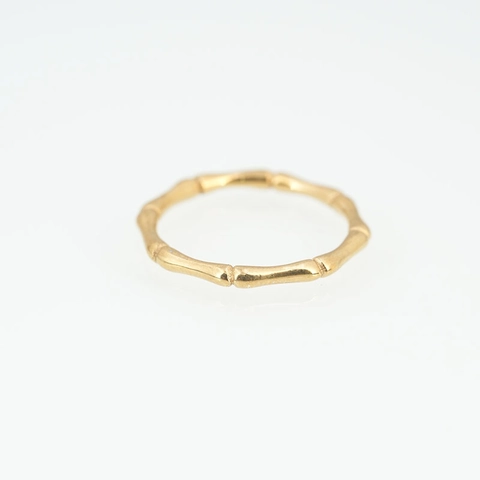 Anello Minimalista in Acciaio al Titanio con Nodo di Bambù per Uomo Donna Anello a Fascia in Acciaio Inossidabile Galvanizzato Oro Argento