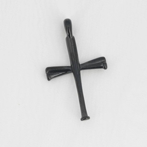 Titanium Steel Baseball Bat Cross Pendant For Men Women Sporty Fashion Jewelry Polished Metal Pendant Without Chain