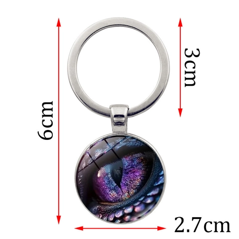 Mysteriöser Drachenauge Schlüsselanhänger Metall Zinklegierung Glas Cabochon Schlüsselanhänger Für Auto Tasche Dekoration