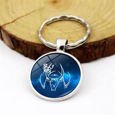 Portachiavi Vintage Costellazione Dello Zodiaco Cabochon in Vetro Nebulosa Cielo Stellato per Ciondolo Borsa Regalo di Compleanno