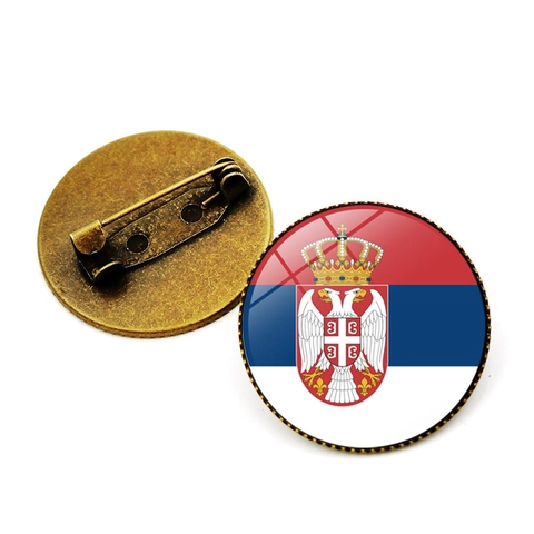 Vintage Runde Nationalflagge Zeit Juwel Brosche Abzeichen Metall Glas Fan Geschenk Für Fußballfans Kleidung Pin Zubehör