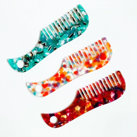 Mini Acetat Haarkamm Für Damen Mädchen Antistatisch Schildpatt Marmormuster Kleiner Handgriff Tragbares Haarstyling-Tool