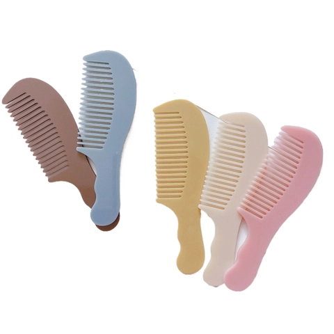 Peine de Cabello de Acetato de Estilo Coreano Portátil Minimalista Antiestático de Dientes Anchos Peine Desenredante para Mujer Herramienta de Peinado
