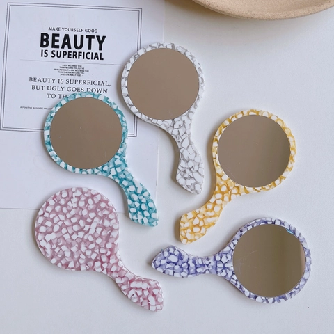 Vintage Acetat Marmor Textur Retro Tragbare Breite Zahn Haarkamm Antistatisch Massage Entwirren Styling Tool Für Damen Täglich Reisen